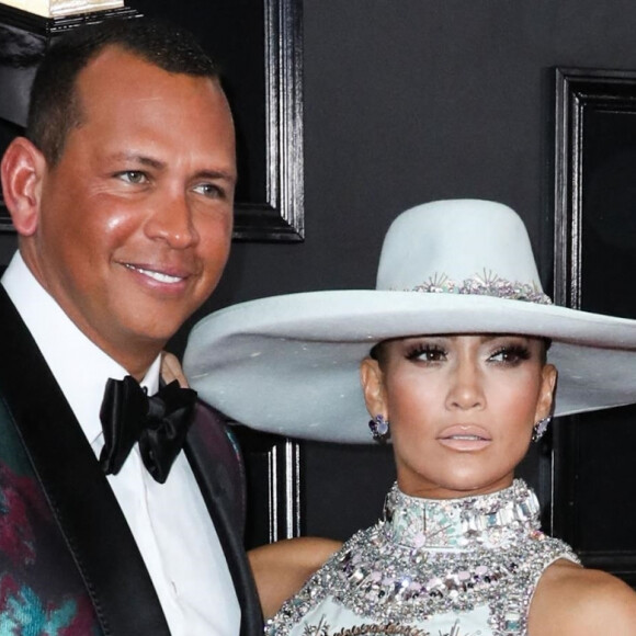 Alex Rodriguez et Jennifer Lopez - Les célébrités posent lors du photocall de la soirée des Grammy Awards au Staples Center de Los Angeles le 10 février 2019.