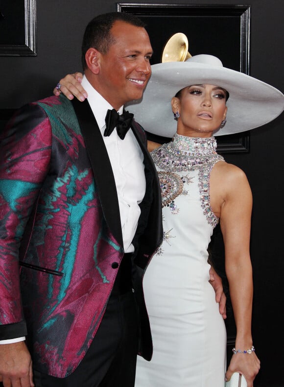 Alex Rodriguez et Jennifer Lopez - Les célébrités posent lors du photocall de la soirée des Grammy Awards au Staples Center de Los Angeles le 10 février 2019.