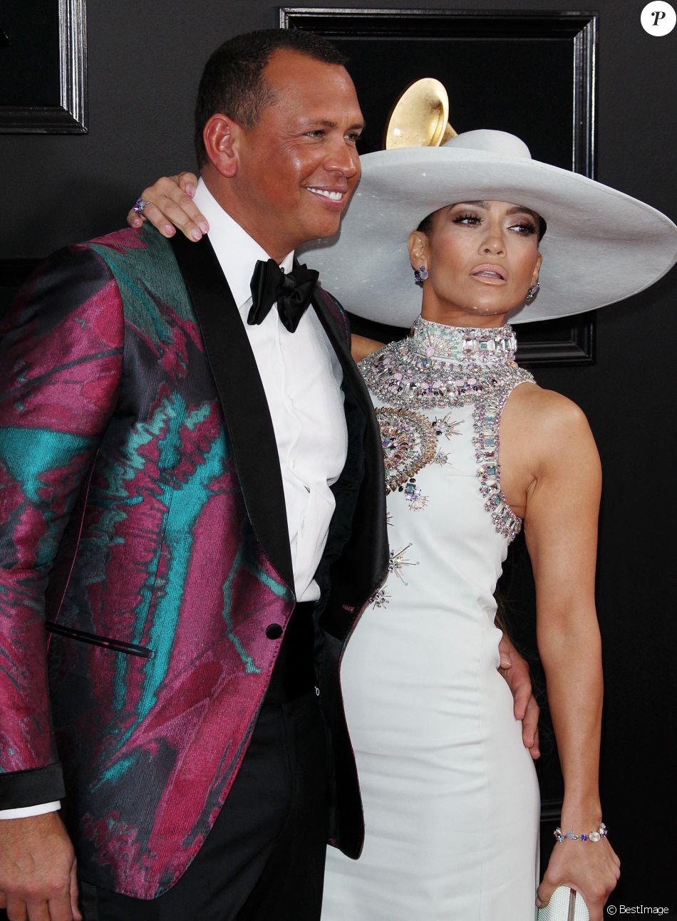 Alex Rodriguez et Jennifer Lopez - Les célébrités posent lors du photocall de la soirée des Grammy Awards au Staples Center de Los Angeles le 10 février 2019.