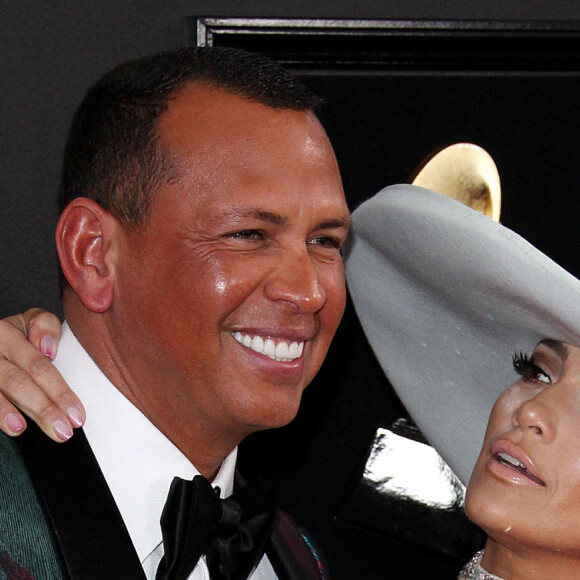 Alex Rodriguez et Jennifer Lopez - Les célébrités posent lors du photocall de la soirée des Grammy Awards au Staples Center de Los Angeles le 10 février 2019.