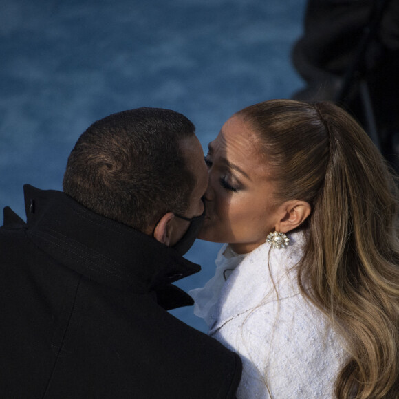 Jennifer Lopez et Alex Rodriguez lors de l'investiture du 46ème président des Etats-Unis, J.Biden, et de la vice-présidente K.Harris au Capitole à Washington. Le 20 janvier 2021 © Saul Loeb-CNP / Zuma Press / Bestimage 