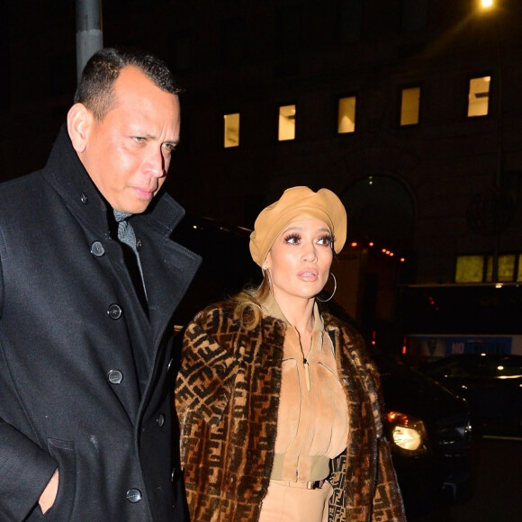 Jennifer Lopez et Alex Rodriguez sont allés diner an amoureux après la première du film Second Act à New York, le 11 décembre 2018.