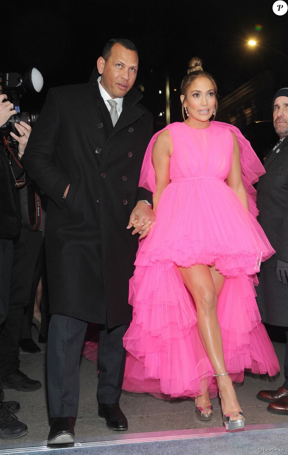 Jennifer Lopez et Alex Rodriguez - Photocall de la première de Second Act à New York, le 12 décembre 2018.