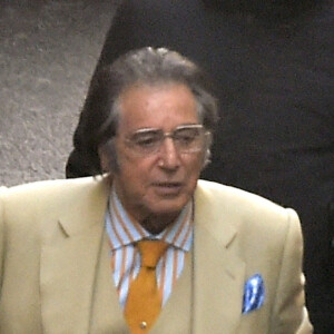 Al Pacino sur le tournage d'une scène du film "House of Gucci" à Rome, le 22 mars 2021.