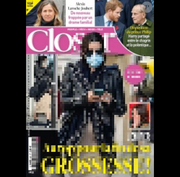 Couverture du nouveau magazine "Closer" sorti le 16 avril 2021
