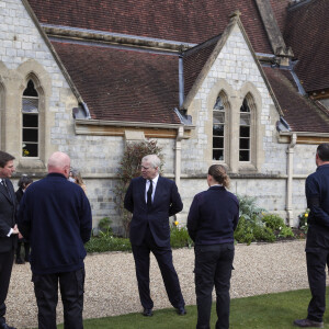 Le prince Andrew, duc d'York, la comtesse Sophie de Wessex assistent au service religieux du dimanche 11 avril 2021 en la chapelle royale à Windsor