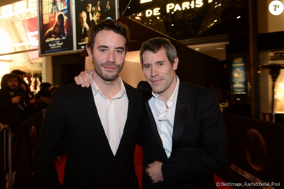 Exclusif - Jalil Lespert et son frère Yaniss - Arrivées à la 12e cérémonie des Globes de Cristal au cabaret parisien Le Lido © Rachid Bellak/Pool/Bestimage