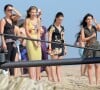 Jessica Stroup, AnnaLynne McCord, Jessica Lowndes et Shenae Grimes sur le tournage de la série 90210 à Huntington Beach le 8 août 2012