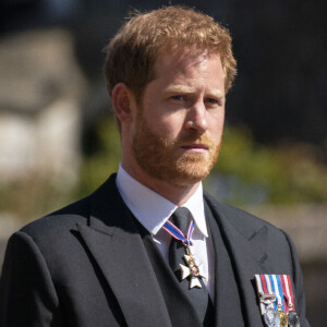 Le prince Harry, duc de Sussex - Arrivées aux funérailles du prince Philip, duc d'Edimbourg à la chapelle Saint-Georges du château de Windsor