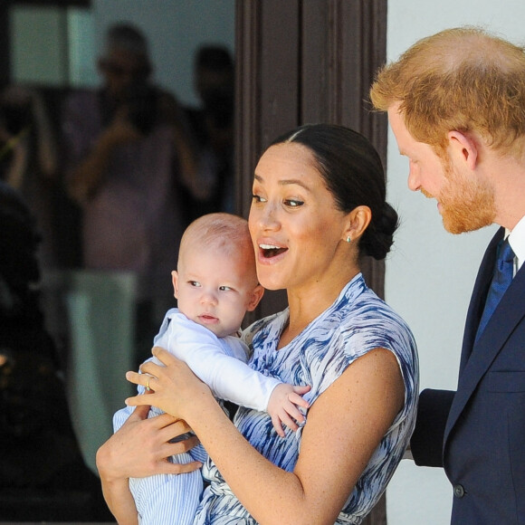 Le prince Harry, duc de Sussex, et Meghan Markle, duchesse de Sussex, avec leur fils Archie ont rencontré l'archevêque Desmond Tutu et sa femme à Cape Town, Afrique du Sud. Le 25 septembre 2019