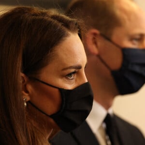 Le prince William, duc de Cambridge et Kate Middleton, duchesse de Cambridge, visitent le centre RAF Air Cadets à Londres, le 21 avril 2021, quelques jours après les obsèques du Prince Philip.