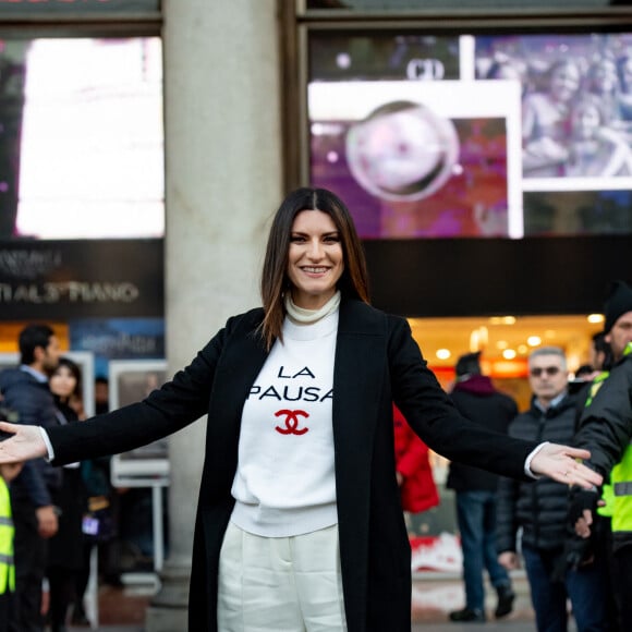 Laura Pausini présente son dernier album "Fatti sentire ancora" à Milan, Italie, le 15 décembre 2018. 