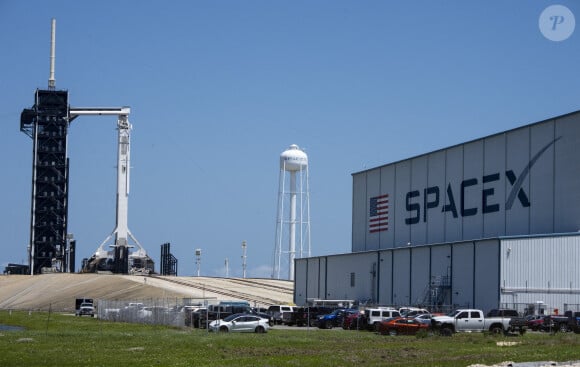 Le vaisseau SpaceX avec la capsule Crew Dragon, au Kennedy Space Center, en Florice, le 23 avril 2021, juste avant le départ de la mission Alpha avec Thomas Pesquet.