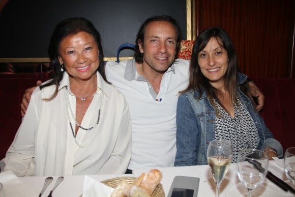 Jeanne D'hauteserre. Maire du 8e arrondissement, Philippe Candeloro et sa femme Olivia Darmon - Soirée dîner de gala "Pétanque des stars" au restaurant César palace à Paris, France, le 22 juin 2017. © Philippe Baldini/Bestimage