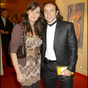 Philippe Candeloro et sa femme Olivia - Archives Paris.