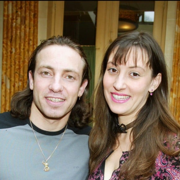 Philippe Candeloro et sa femme Olivia - Archives Paris 2003