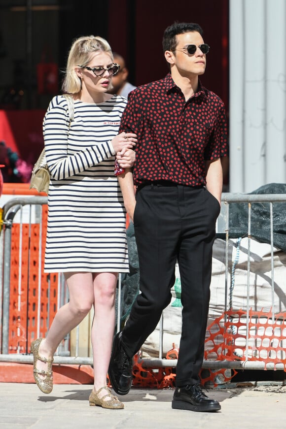 L'acteur Rami Malek et sa compagne Lucy Boynton se baladent dans la rue à Venise en marge de la 76ème Mostra. Le 4 septembre 2019.
