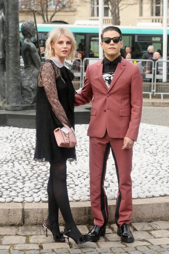 Rami Malek et Lucy Boynton au défilé de mode Miu Miu à Paris le 6 juin 2018 © CVS / Veeren / Bestimage