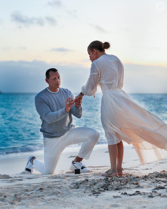 Jennifer Lopez et Alex Rodriguez s'étaient fiancés aux Bahamas, en 2019.