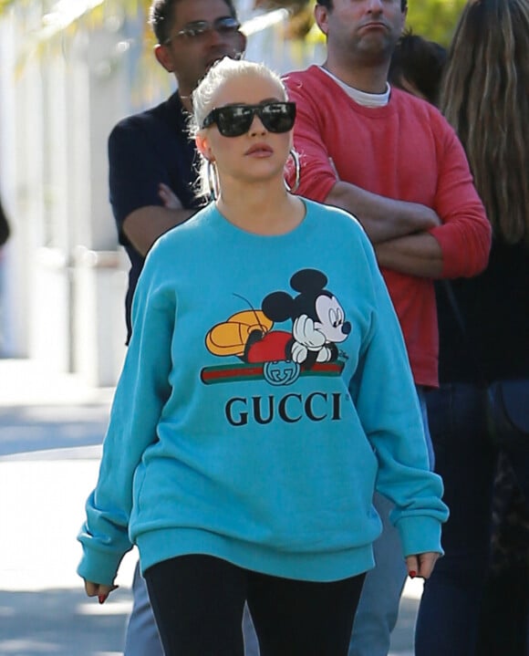 Exclusif - Christina Aguilera à Los Angeles, le 24 janvier 2020.