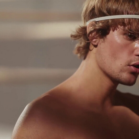 Backstage du clip vidéo de la chanson "Anyone" de Justin Bieber, le 4 janvier 2021.