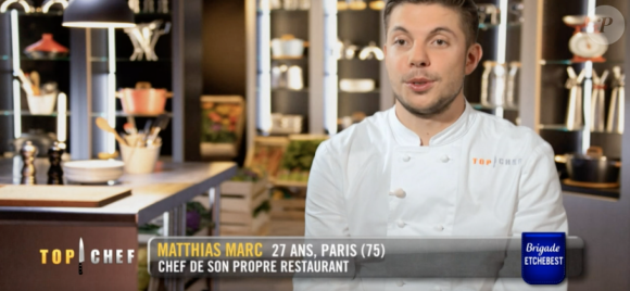 Matthias dans "Top Chef 2021", sur M6.