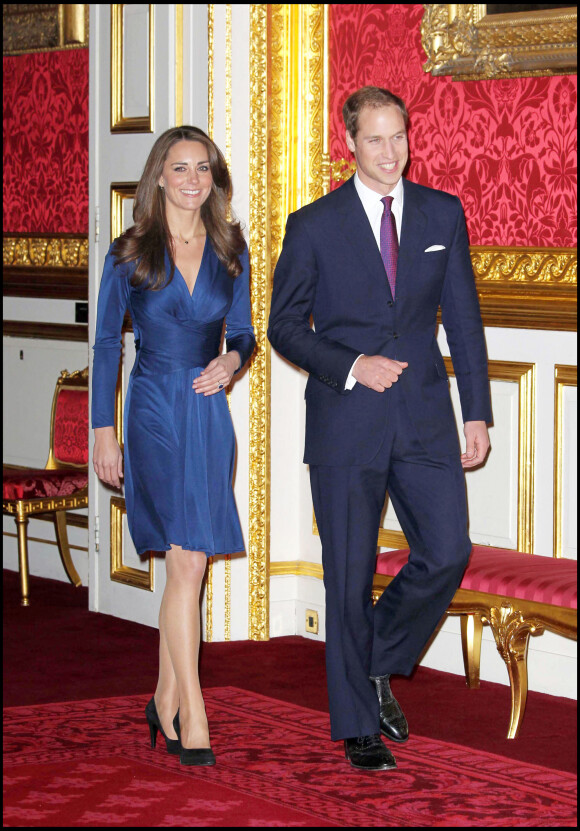 Le prince William et Kate Middleton annoncent leurs fiançailles à Clarence House, novembre 2010.