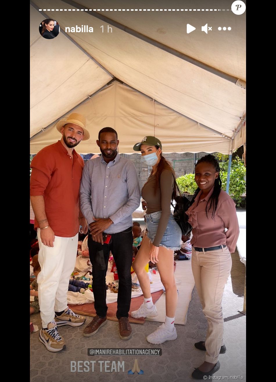 Nabilla voyage au Kenya avec Thomas Vergara et leur fils Milann, où ils ont rendu visite à un orphelinat avec des valises de cadeaux - Instagram