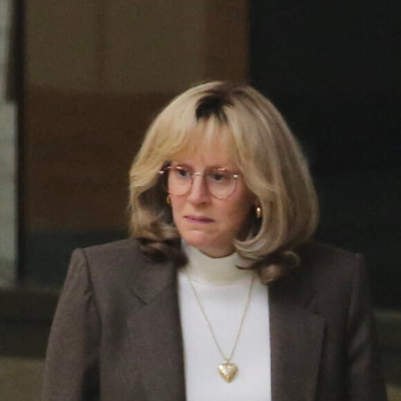 Exclusif - Sarah Paulson sont sur le tournage de la série "American Crime Story : Impeachment" à Los Angeles, le 26 avril 2021.