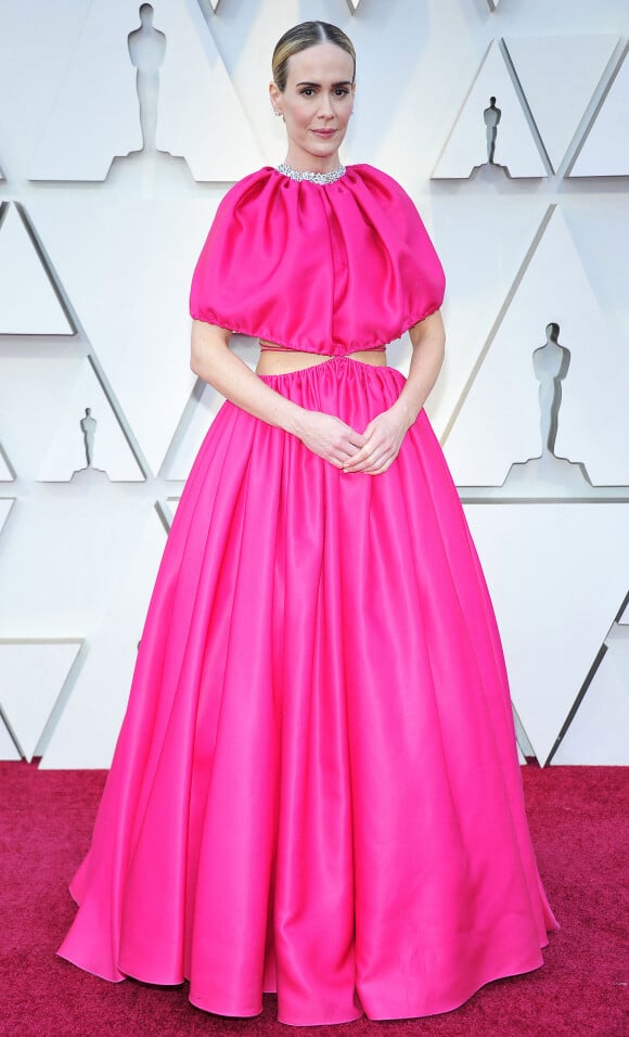 Sarah Paulson lors du photocall des arrivées de la 91ème cérémonie des Oscars 2019 au théâtre Dolby à Hollywood, Los Angeles, Californie, Etats-Unis, le 24 février 2019.