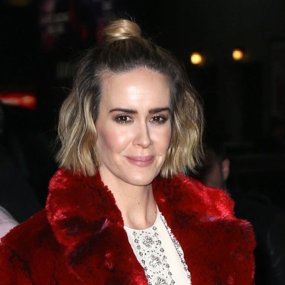 Sarah Paulson arrive à l'émission "The Late Show With Stephen Colbert" à New York, le 17 janvier 2019.