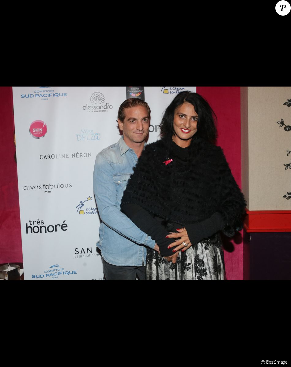 Exclusif - Ludovic Chancel et Sylvie Ortega Munos - Soirée cocktail dînatoire "Octobre Rose" au profit de l'association "à Chacun son Everest!" (l'association aide les malades à guérir mieux grâce à l'ascension de "leur Everest " au Très Honoré à Paris, France, le 24 octobre 2016. © CVS/Bestimage