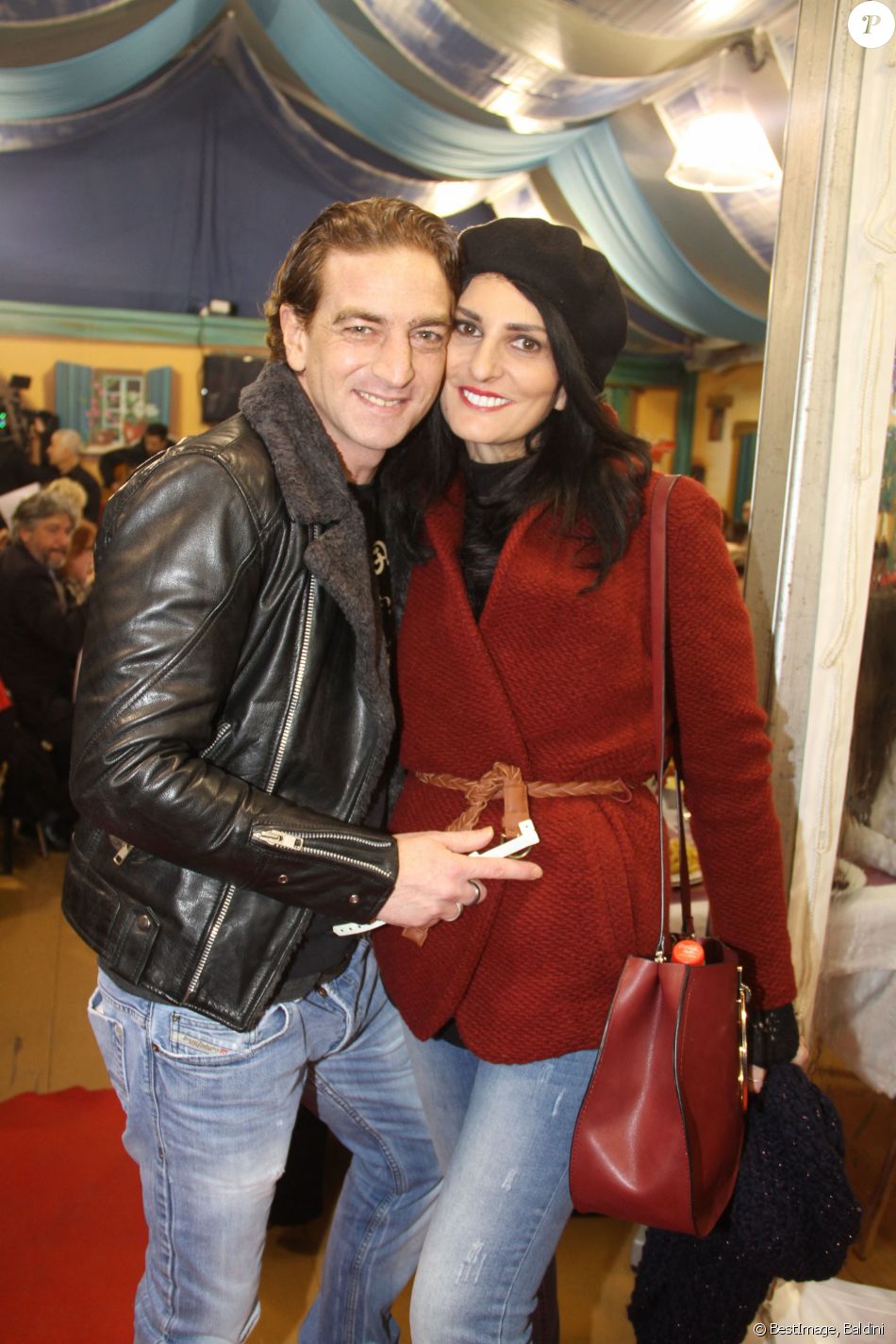 Ludovic Chancel (le fils de Sheila) et Sylvie Ortega Munos - Soirée d'ouverture de la "Foire du Trône" à Paris, le 25 mars 2016. © Baldini/Bestimage