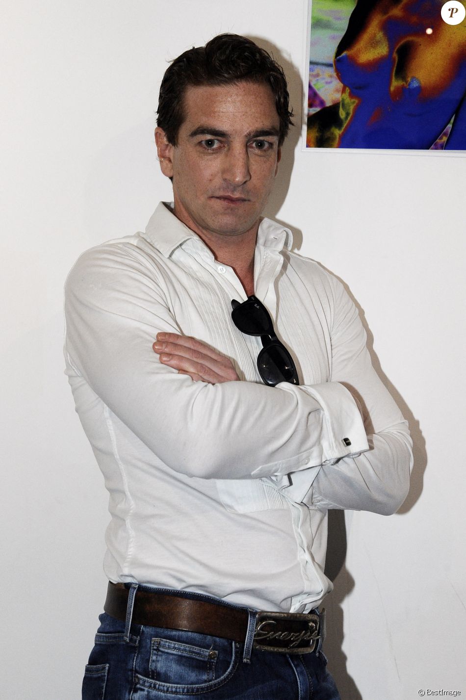 Ludovic Chancel - Vernissage de l'exposition "Miroirs fétiches – Play the Cards" par Julia Alethea Etedi au Patio Opéra à Paris, le 8 juin 2015.