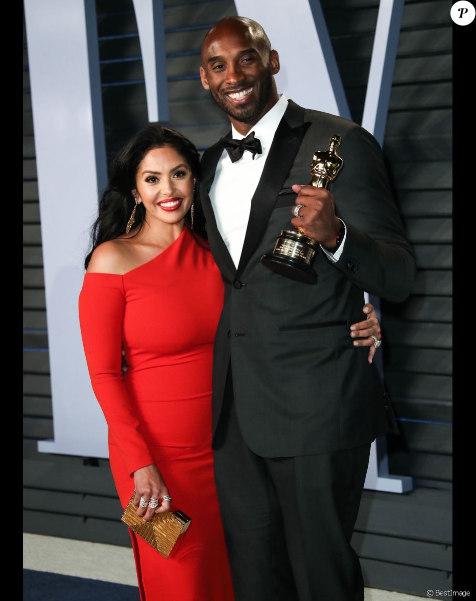 Vanessa Laine Bryant et son mari Kobe Bryant à la soirée Vanity Fair Oscar au Wallis Annenberg Center à Beverly Hills, le 4 mars 2018
