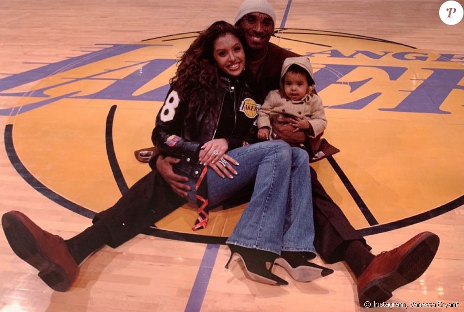 Kobe Bryant, Vanessa Bryant et leur fille Natalia. Photo publiée le 19 janvier 2021.