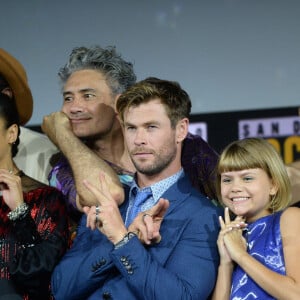 Tessa Thompson, Taika Waititi, Chris Hemsworth, Angelina Jolie, Lia McHugh, Richard Madden - "Marvel Studios" - 3ème jour - Comic-Con International 2019 au "San Diego Convention Center" à San Diego, le 20 juillet 2019.