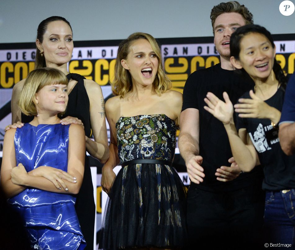 Angelina Jolie, Lia McHugh, Natalie Portman, Richard Madden - "Marvel Studios" - 3ème jour - Comic-Con International 2019 au "San Diego Convention Center" à San Diego, le 20 juillet 2019.