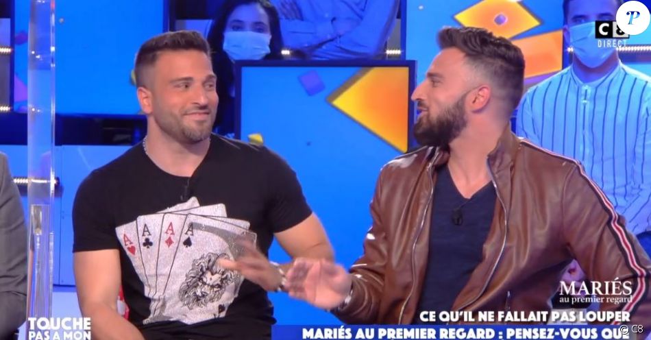 Aurélien et Mathieu de "Mariés au premier regard 2021" reviennent sur les rumeurs de couple, dans "Touche pas à mon poste", le 4 mai, sur C8