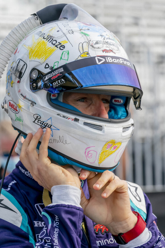 Romain Grosjean participe à la course de Saint-Pétersbourg, en Floride, dans le cadre du championnat IndyCar Series. Le 24 avril 2021.