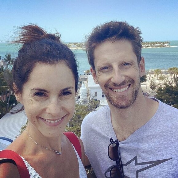 Marion et Romain Grosjean lors de vacances en Floride le mois dernier.