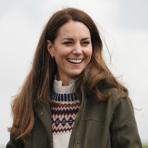 Catherine (Kate) Middleton, duchesse de Cambridge, visite la ferme du manoir à Little Stainton, Royaume Uni.