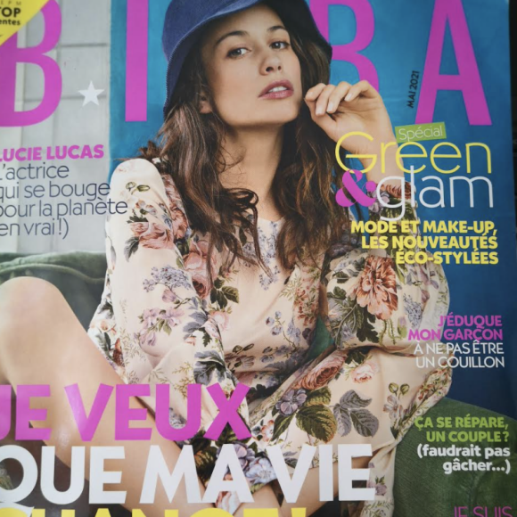 Lucie Lucas en couverture du magazine Biba paru le 5 mai 2021