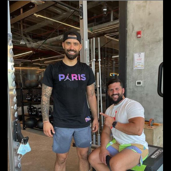 Vincent Queijo et son coach sportif sur Instagram, le 27 février 2021