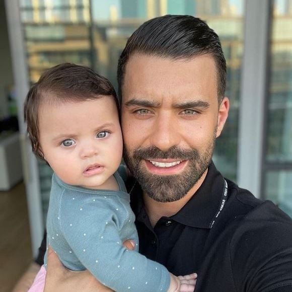 Vincent Queijo et sa fille Maria-Valentina, le 16 février 2021