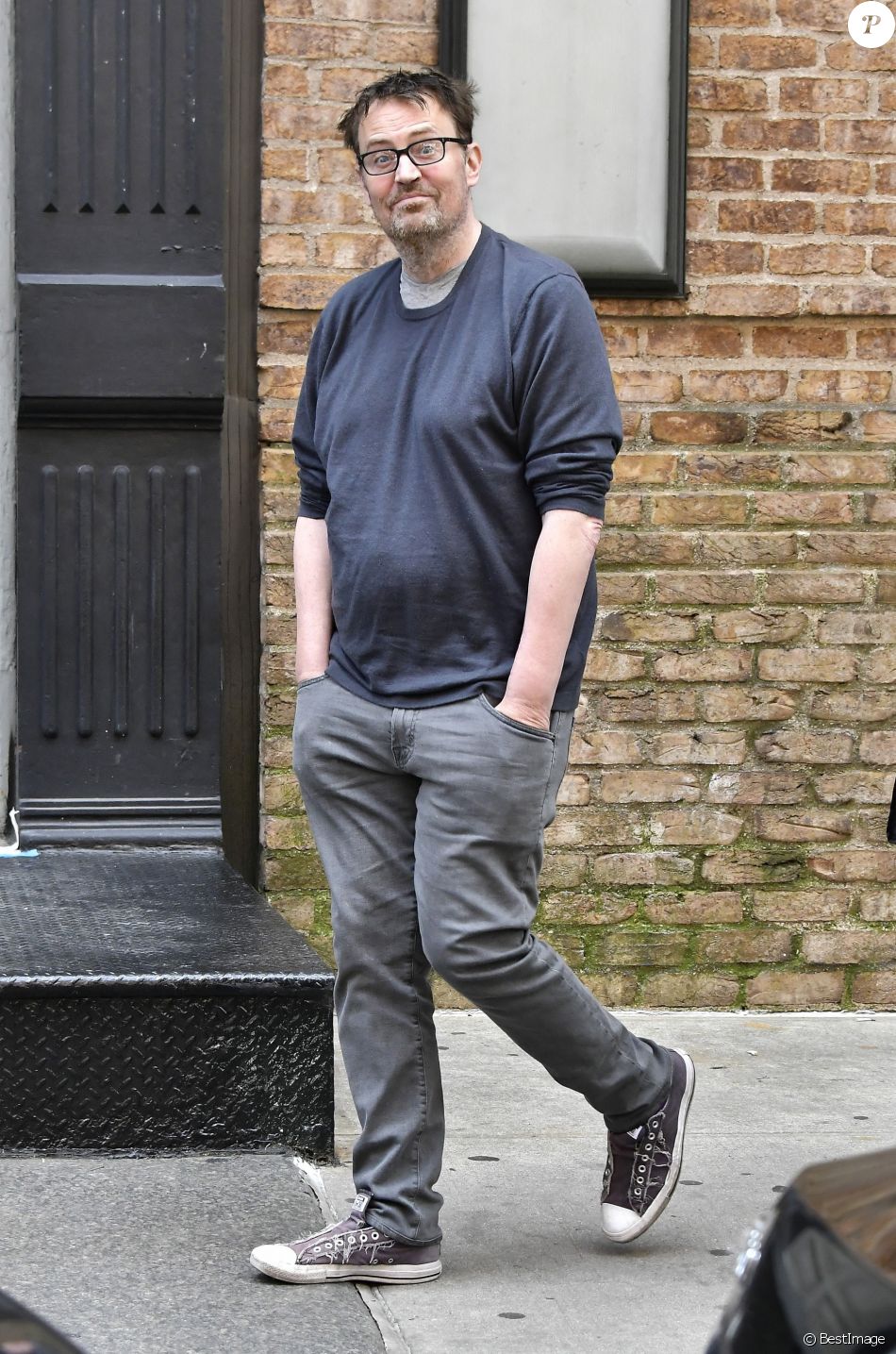 Exclusif - Matthew Perry se promène dans les rues de New York le 25 juillet 2019.