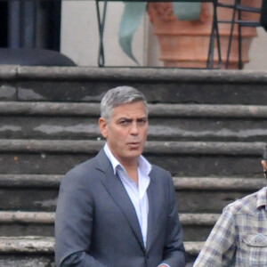 Semi-Exclusif – George Clooney tourne la nouvelle publicité Nespresso à Cernobbio, le 28 août 2014.