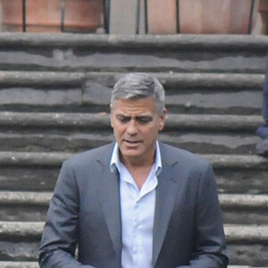 Semi-Exclusif – George Clooney tourne la nouvelle publicité Nespresso à Cernobbio, le 28 août 2014.