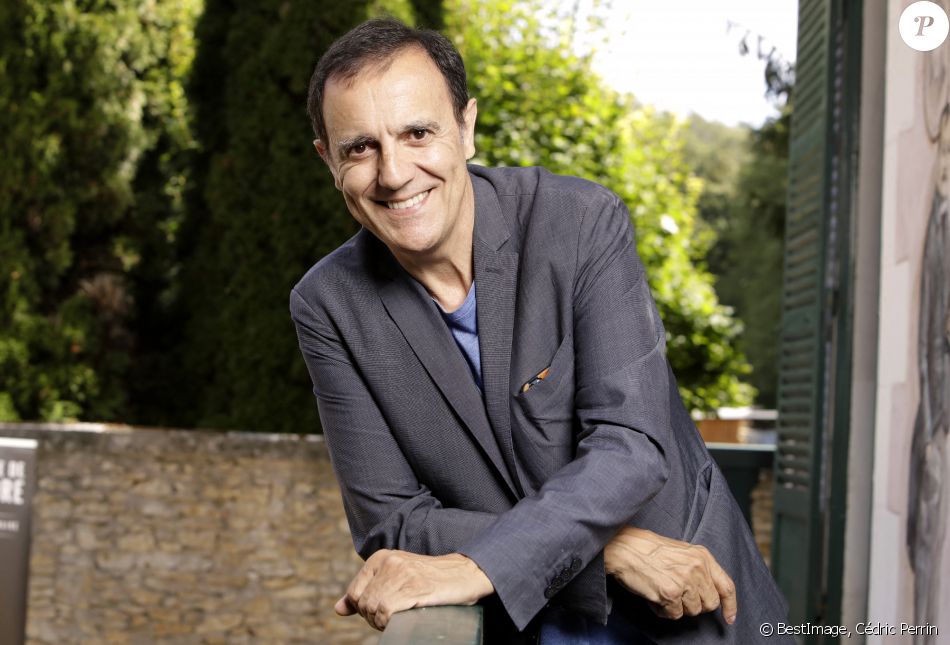 Thierry Beccaro - "Les écrivains chez Gonzague Saint Bris" - 1ère édition à Chanceaux-près-Loches, le 26 août 2018. © Cédric Perrin/Bestimage