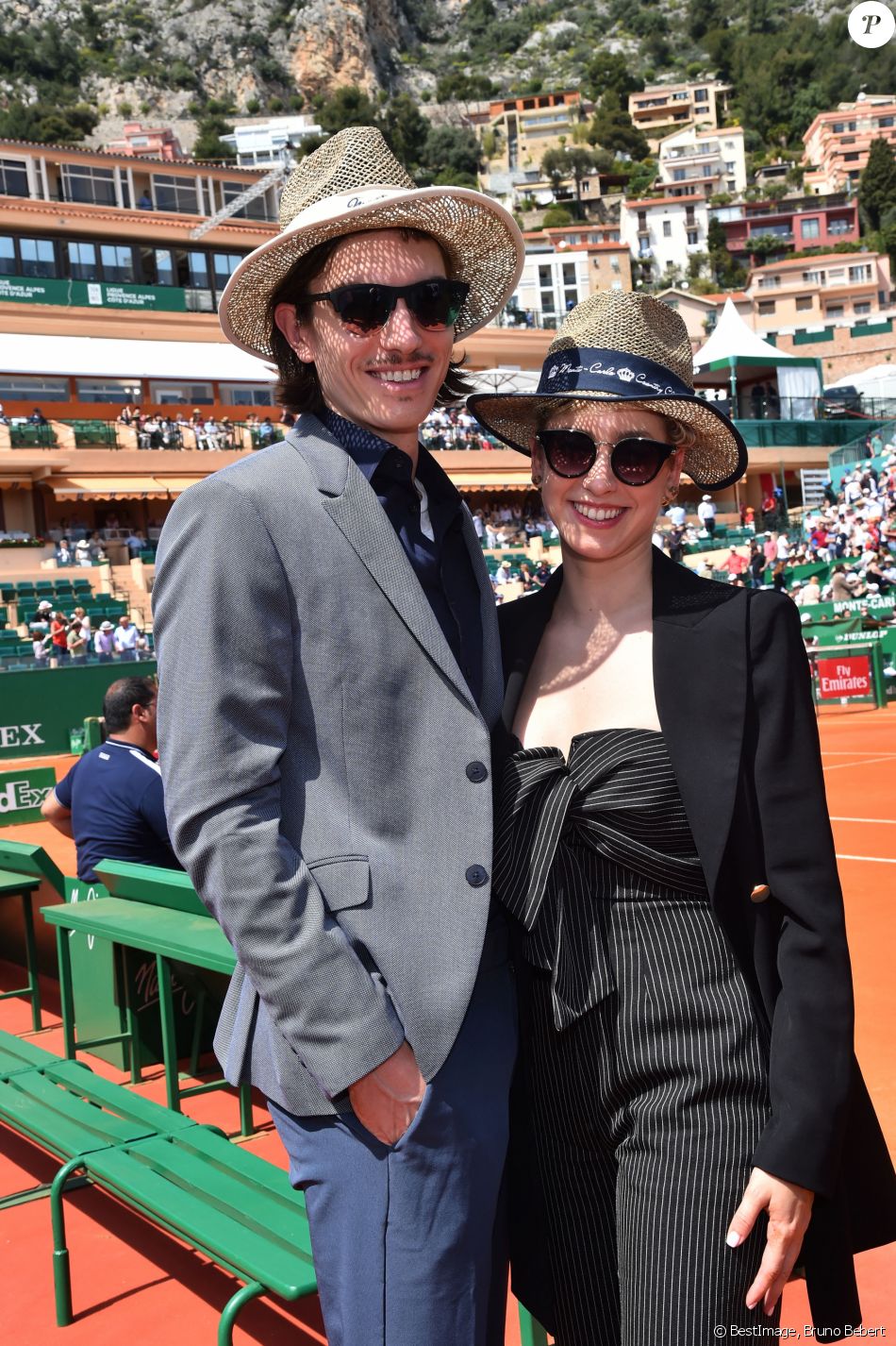 Jazmin Grace Grimaldi (la fille du prince Albert II de Monaco) et son compagnon Ian Mellencamp assistent au Rolex Monte Carlo Masters 2018 de tennis, au Monte Carlo Country Club à Roquebrune Cap Martin le 18 avril 2018. © Bruno Bebert / Bestimage